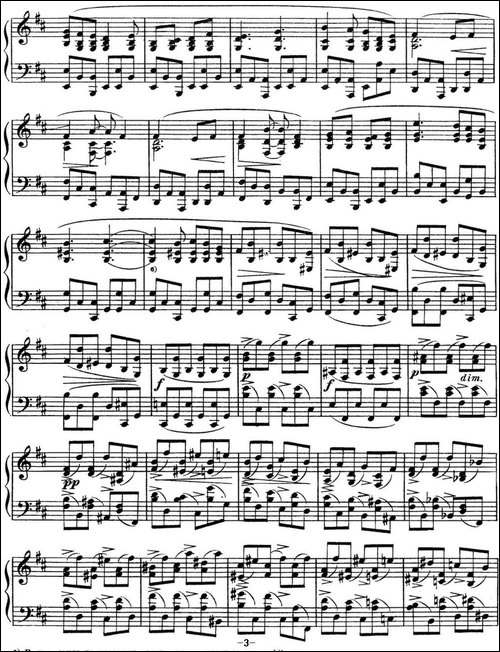 斯克里亚宾 钢琴练习曲 Op.8 No.3 Alexander Scriabin Etudes-钢琴谱