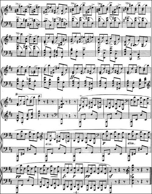 斯克里亚宾 钢琴练习曲 Op.8 No.3 Alexander Scriabin Etudes-钢琴谱