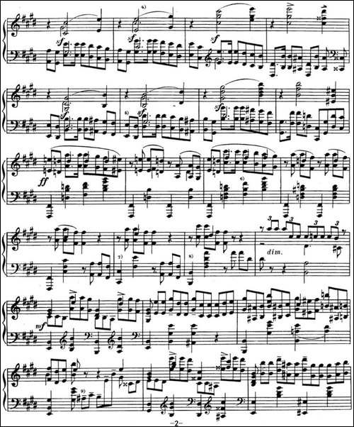 斯克里亚宾 钢琴练习曲 Op.8 No.5 Alexander Scriabin Etudes-钢琴谱