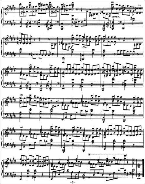 斯克里亚宾 钢琴练习曲 Op.8 No.5 Alexander Scriabin Etudes-钢琴谱