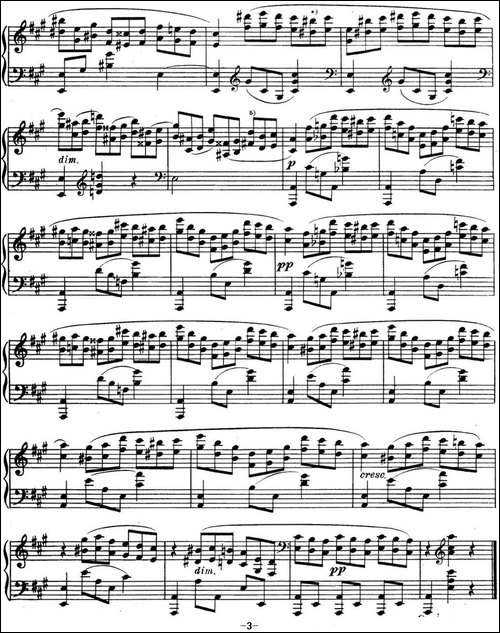 斯克里亚宾 钢琴练习曲 Op.8 No.6 Alexander Scriabin Etudes-钢琴谱