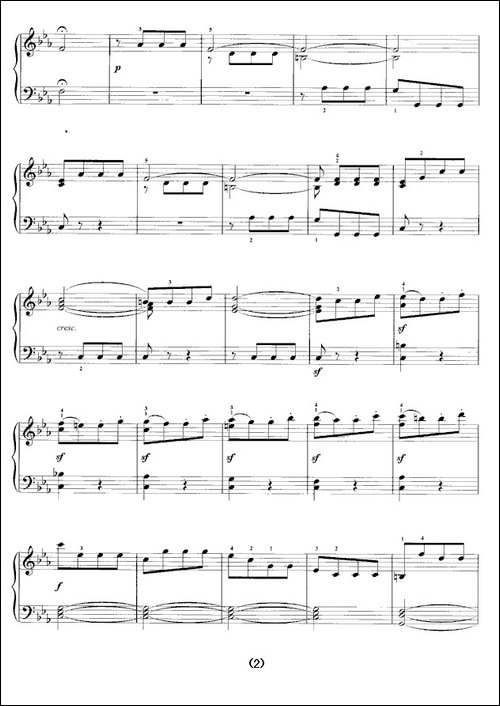 命运交响曲-《c小调第五交响曲》Op.67第一乐章-钢琴谱