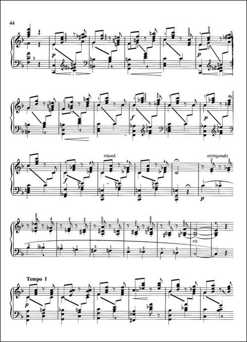 旋律-F大调 鲁宾斯坦作曲版-钢琴谱