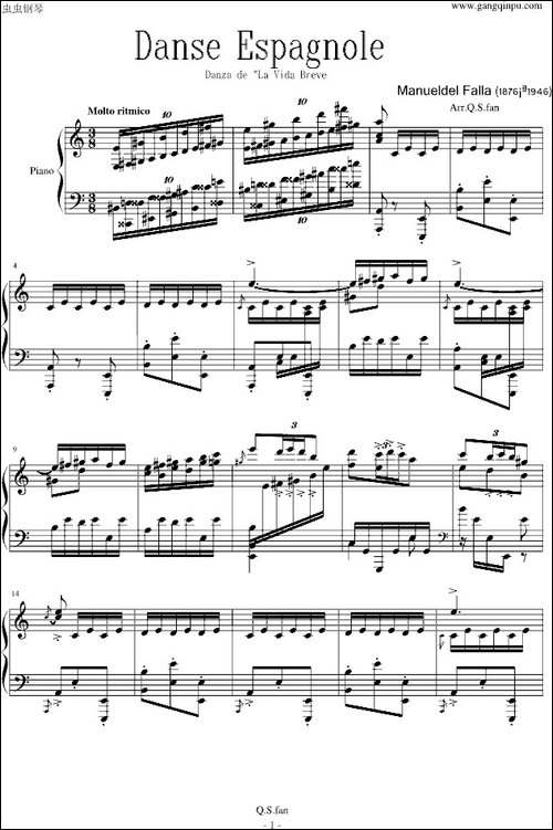 Danse Espagnole-钢琴谱