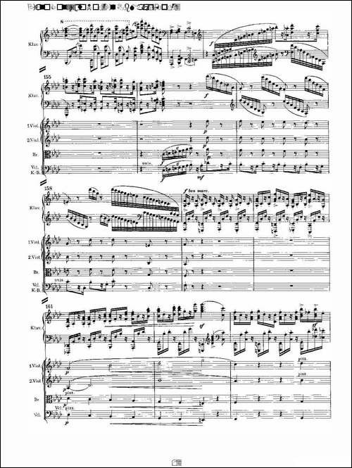 Bb大调钢琴第二协奏曲, Op.83第一乐章-一-钢琴谱