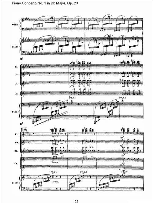 Bb大调第一钢琴协奏曲,Op.23第一乐章第一部-一-钢琴谱