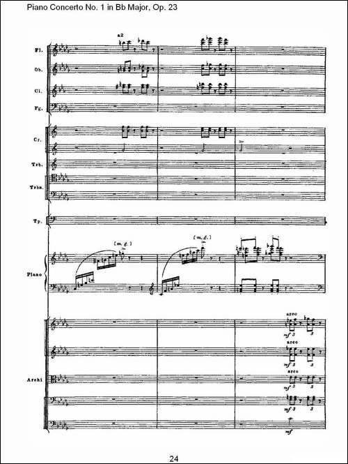 Bb大调第一钢琴协奏曲,Op.23第一乐章第一部-一-钢琴谱