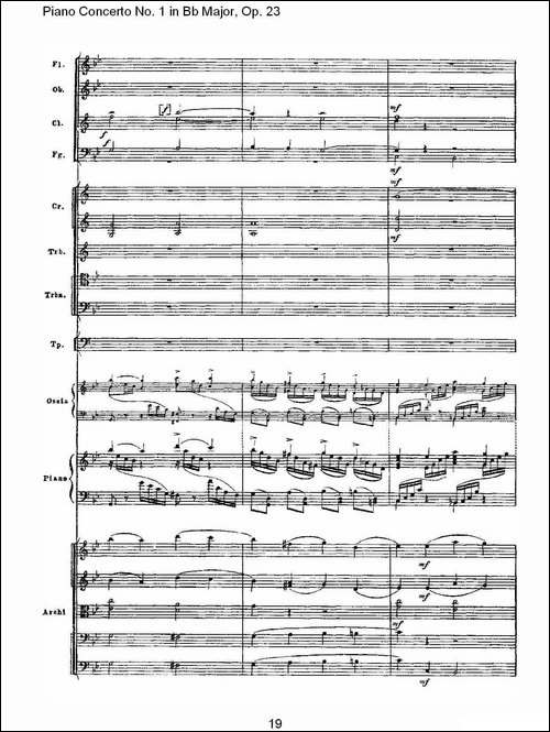 Bb大调第一钢琴协奏曲,Op.23第一乐章第二部-一-钢琴谱