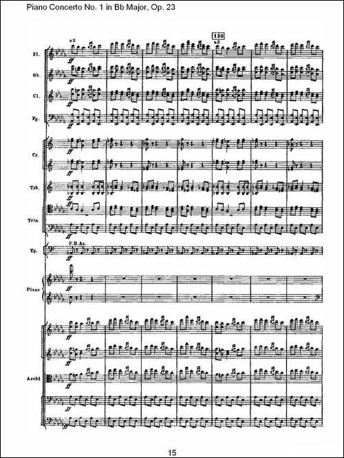 Bb大调第一钢琴协奏曲,Op.23第三乐章-一-钢琴谱