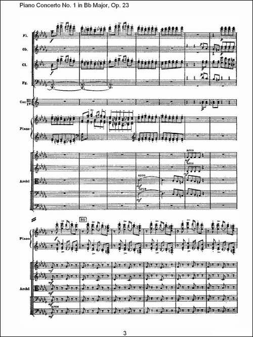 Bb大调第一钢琴协奏曲,Op.23第三乐章-一-钢琴谱