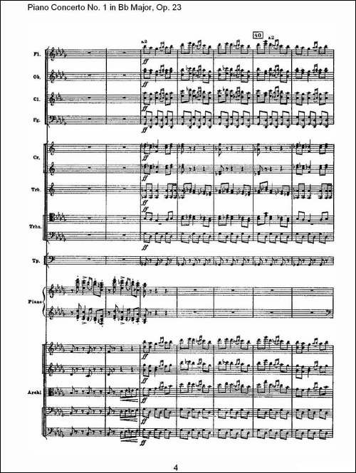 Bb大调第一钢琴协奏曲,Op.23第三乐章-一-钢琴谱