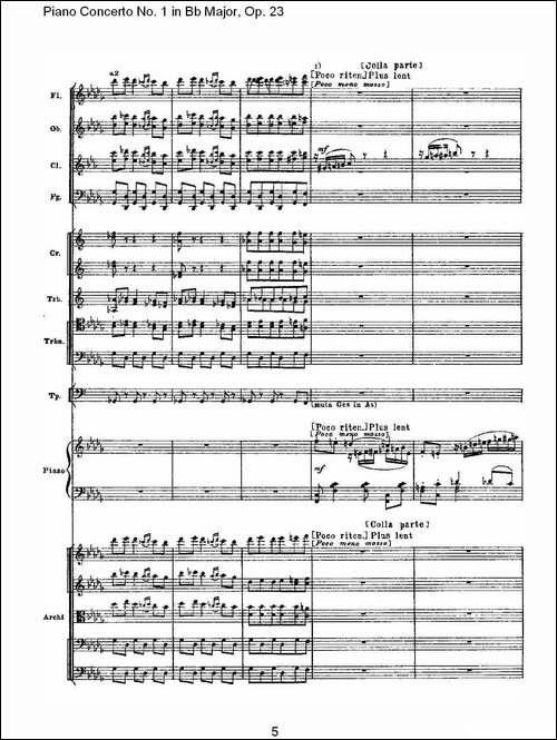 Bb大调第一钢琴协奏曲,Op.23第三乐章-一-钢琴谱