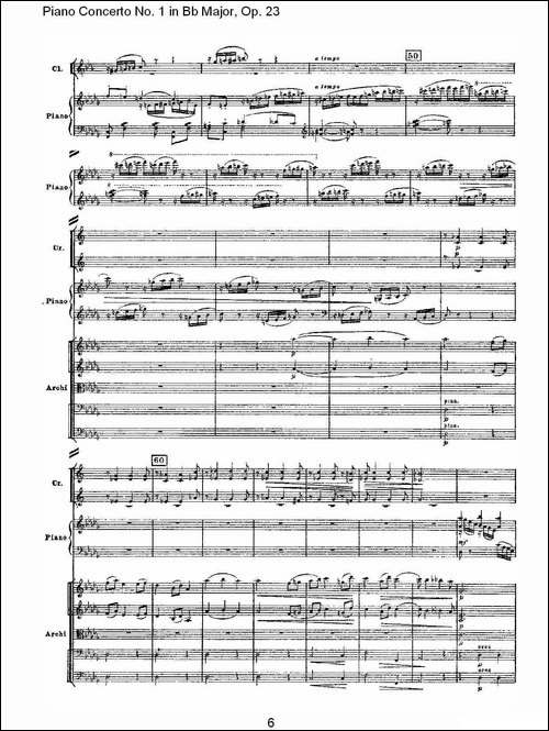 Bb大调第一钢琴协奏曲,Op.23第三乐章-一-钢琴谱