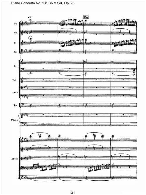 Bb大调第一钢琴协奏曲,Op.23第三乐章-二-钢琴谱