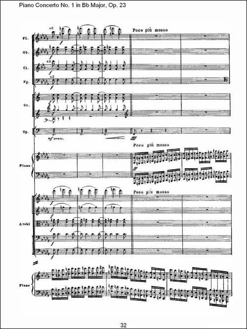 Bb大调第一钢琴协奏曲,Op.23第三乐章-二-钢琴谱