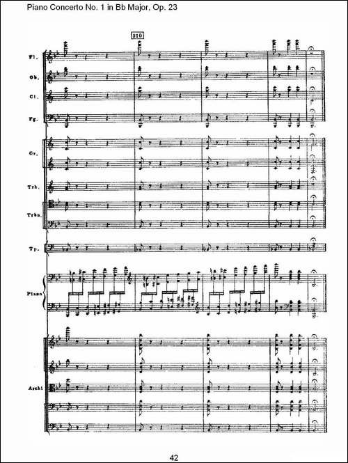 Bb大调第一钢琴协奏曲,Op.23第三乐章-二-钢琴谱