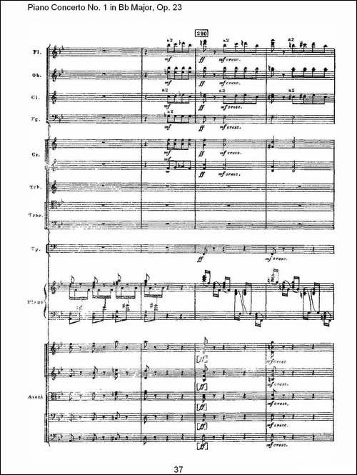 Bb大调第一钢琴协奏曲,Op.23第三乐章-二-钢琴谱