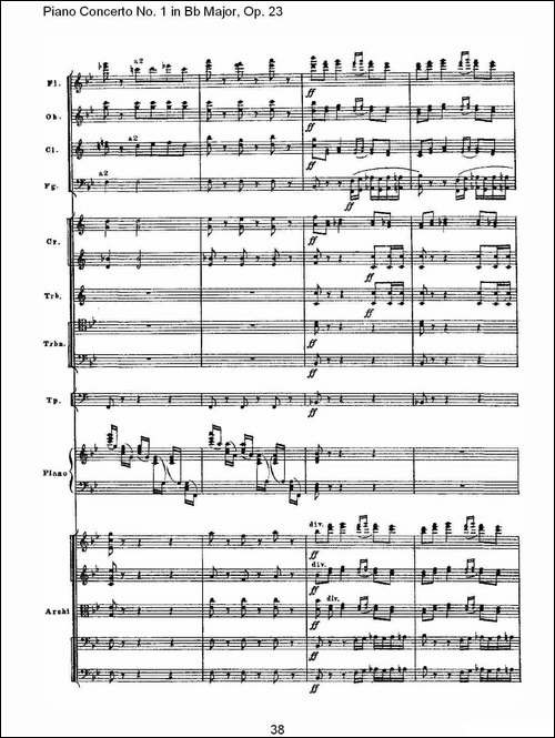 Bb大调第一钢琴协奏曲,Op.23第三乐章-二-钢琴谱