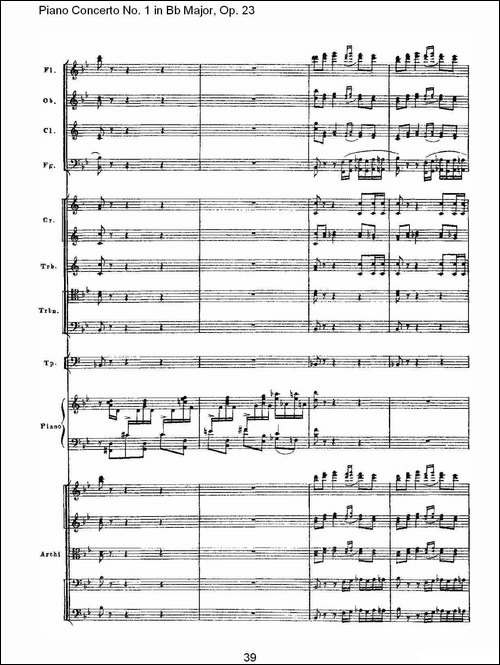 Bb大调第一钢琴协奏曲,Op.23第三乐章-二-钢琴谱