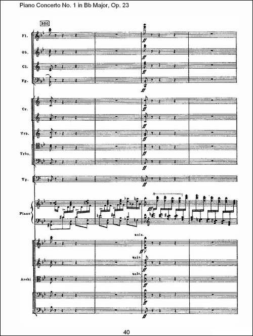 Bb大调第一钢琴协奏曲,Op.23第三乐章-二-钢琴谱