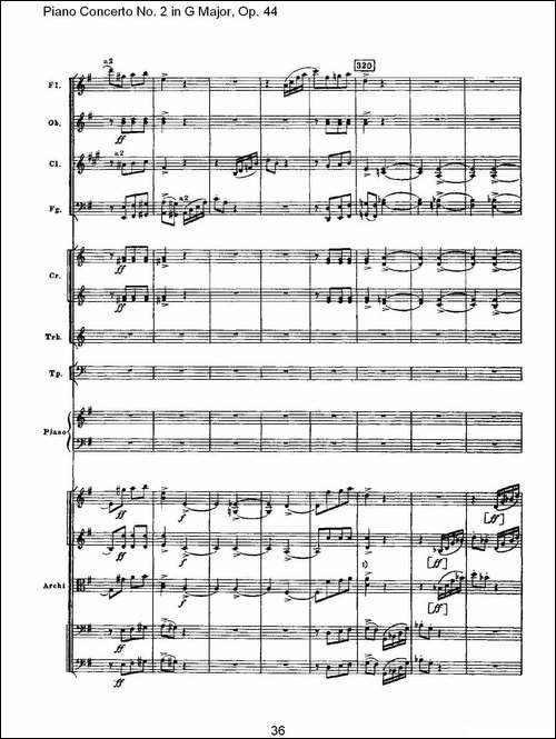 G大调第二钢琴协奏曲, Op.44第三乐章-二-钢琴谱