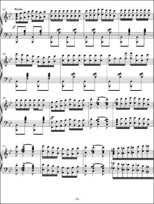 匈牙利狂想曲第6号-钢琴谱