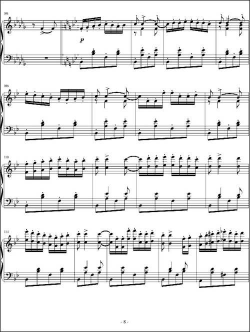 匈牙利狂想曲第6号-钢琴谱