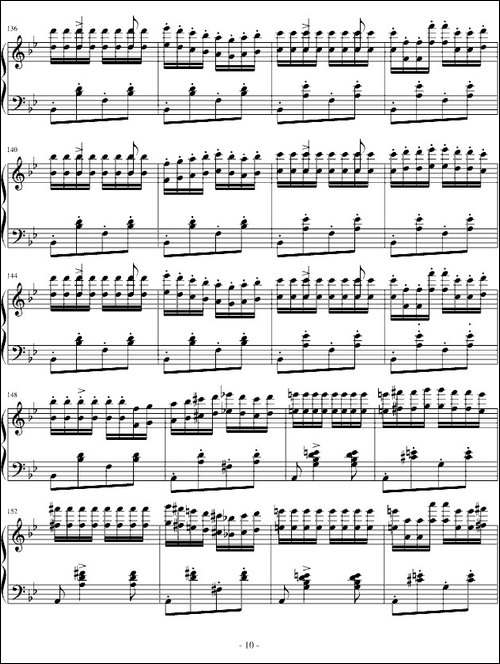 匈牙利狂想曲第6号-钢琴谱