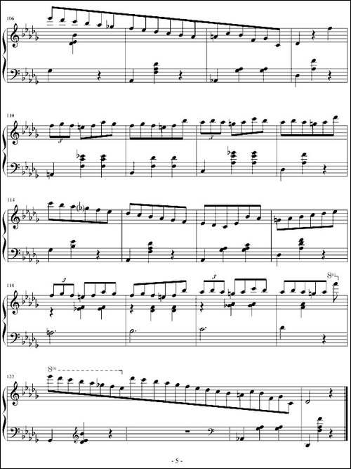 降D大调华丽圆舞曲-小狗圆舞曲-钢琴谱