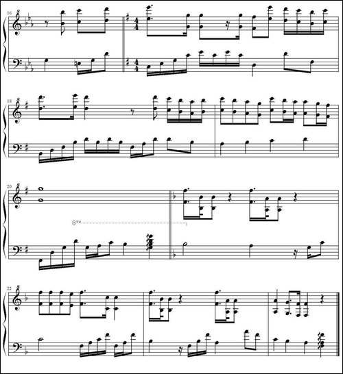 This Merry-Go-Round Song-动漫《银仙》片尾曲-钢琴谱