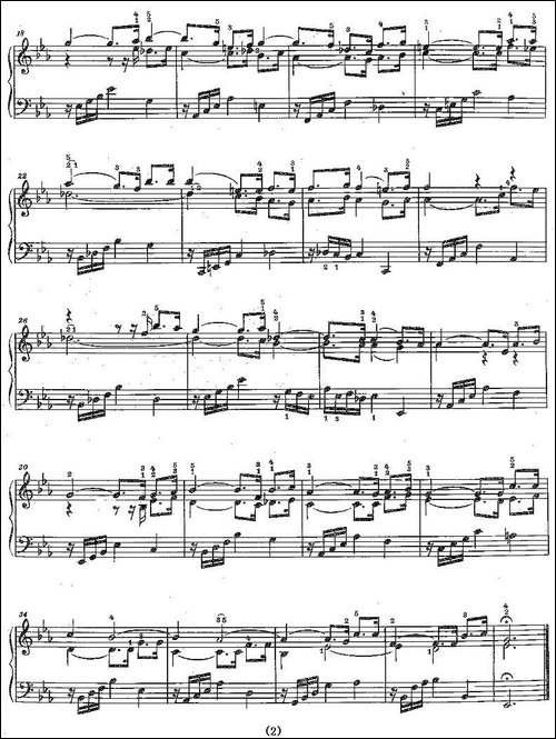 Sinfonia 5 BWV-791-钢琴谱