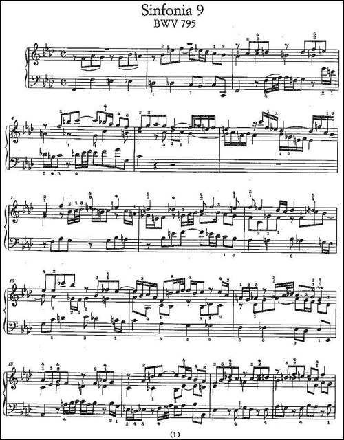 Sinfonia 9 BWV-795-钢琴谱