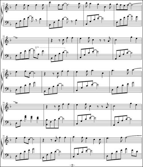 letter song-钢琴谱