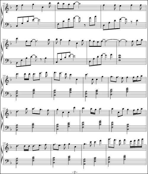 letter song-钢琴谱