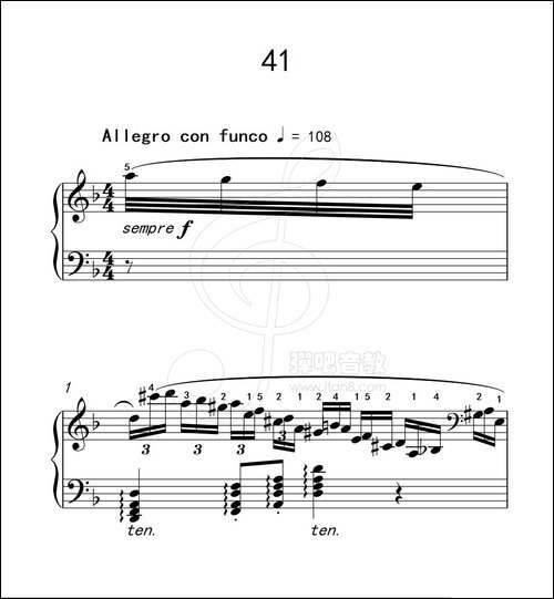 练习曲 41-克拉莫钢琴练习曲60首-钢琴谱