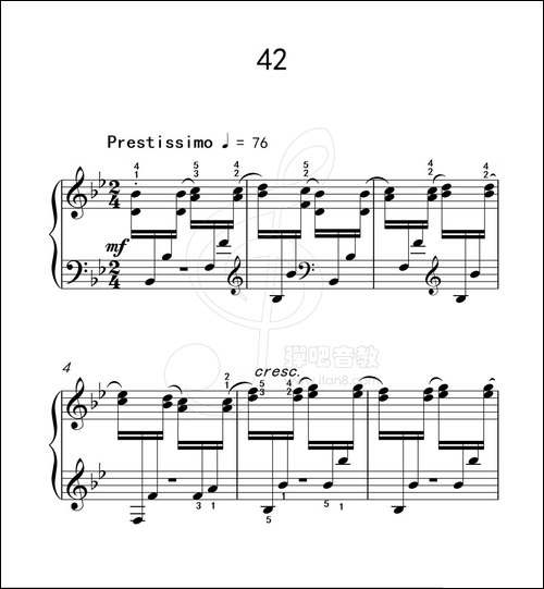 练习曲 42-克拉莫钢琴练习曲60首-钢琴谱