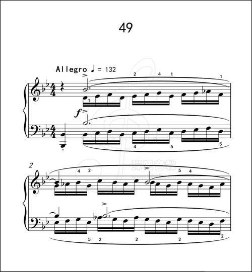 练习曲 49-克拉莫钢琴练习曲60首-钢琴谱