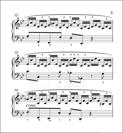 练习曲 51-克拉莫钢琴练习曲60首-钢琴谱