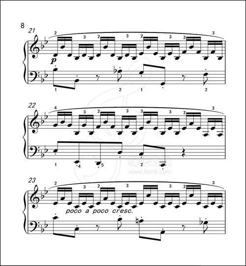 练习曲 51-克拉莫钢琴练习曲60首-钢琴谱