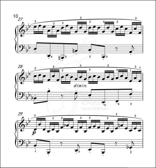 练习曲 51-克拉莫钢琴练习曲60首-钢琴谱