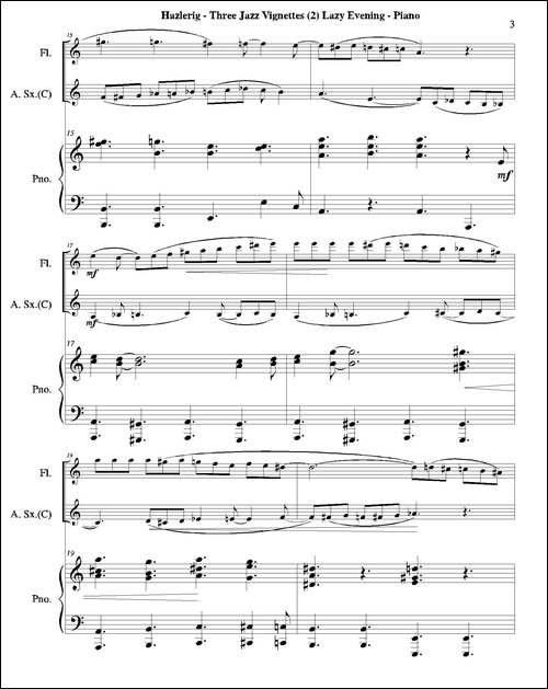 Three jazz vignettes-第二乐章-三重奏钢琴分谱-钢琴谱