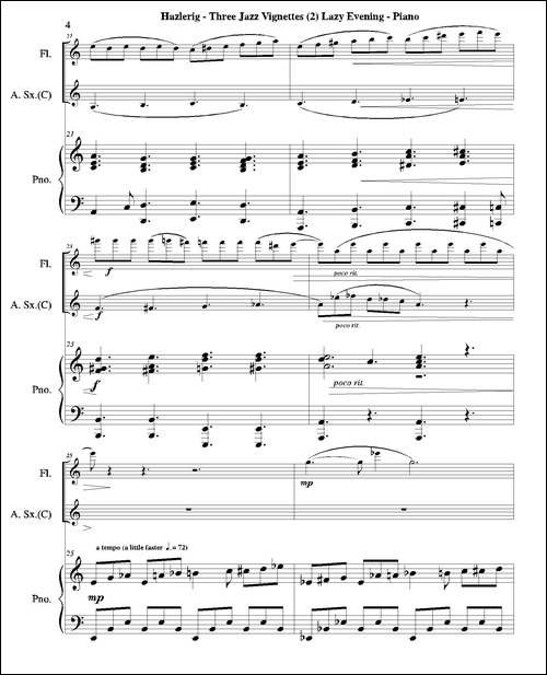 Three jazz vignettes-第二乐章-三重奏钢琴分谱-钢琴谱