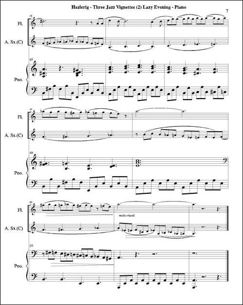 Three jazz vignettes-第二乐章-三重奏钢琴分谱-钢琴谱