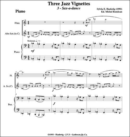 Three jazz vignettes-第三乐章-三重奏钢琴分谱-钢琴谱