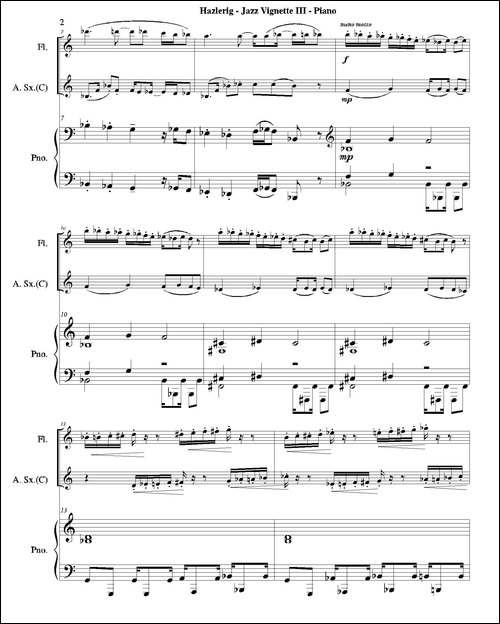 Three jazz vignettes-第三乐章-三重奏钢琴分谱-钢琴谱