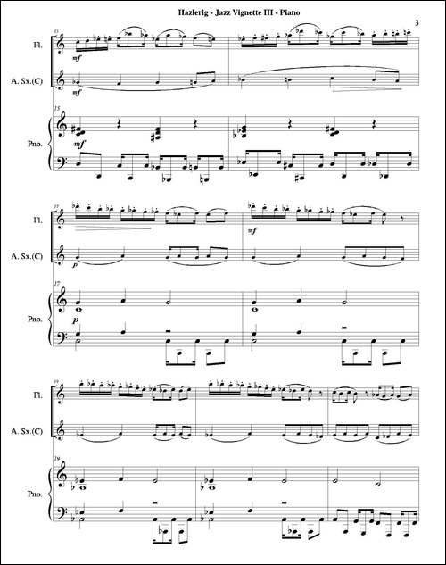 Three jazz vignettes-第三乐章-三重奏钢琴分谱-钢琴谱