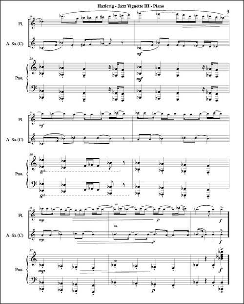Three jazz vignettes-第三乐章-三重奏钢琴分谱-钢琴谱