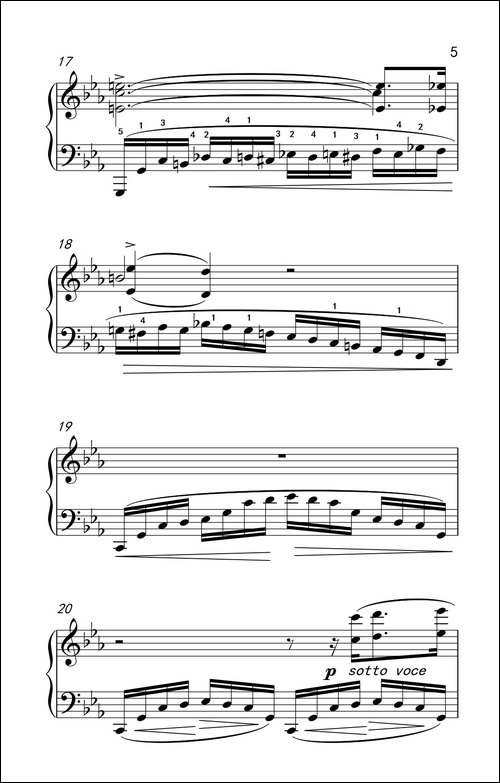 c小调革命练习曲-钢琴谱