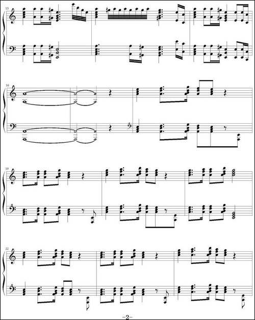 葛里格钢琴协奏曲-钢琴谱