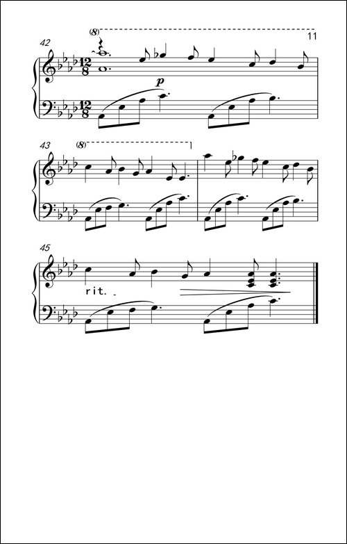 回忆 音乐剧《猫》主题曲-老年大学 钢琴教程 3-钢琴谱